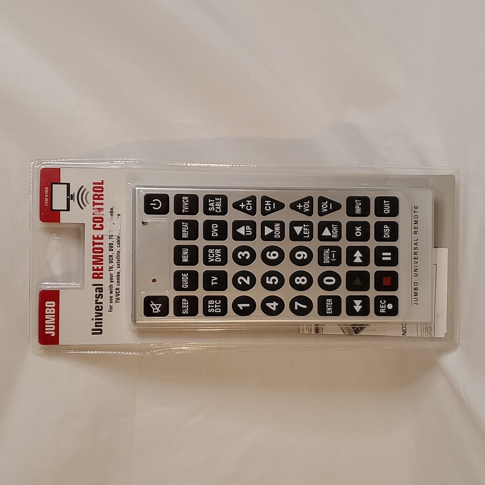 Harbor Freight Vintage Jumbo Universal Remote Control #61959 TV VCR DVD